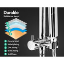 Cefito 9'' Rain Shower Head Set Handheld Round High Pressure Twins Tap�Chrome - RnR Galore