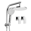 Cefito 9'' Rain Shower Head Set Handheld Round High Pressure Twins Tap�Chrome - RnR Galore