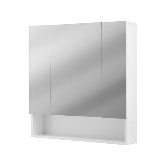 Cefito Bathroom Mirror Cabinet Medicine Adjustable Shelves Wall Hung 700x750mm White - RnR Galore