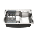 Cefito Kitchen Sink 61X43CM Stainless Steel Basin Single Bowl Silver Drain Basket - RnR Galore
