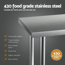 Cefito Stainless Steel Kitchen Benches Work Bench 610x457mm 430 - RnR Galore