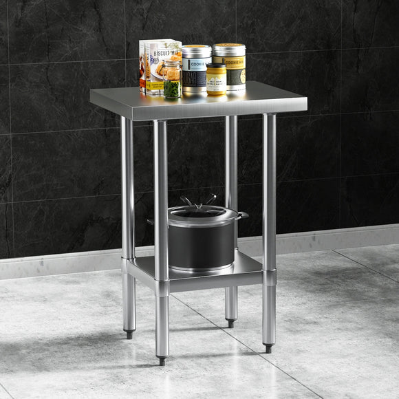 Cefito Stainless Steel Kitchen Benches Work Bench 610x457mm 430 - RnR Galore