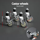 Cefito Stainless Steel Kitchen Benches Work Bench Wheels 61X46CM 430 - RnR Galore