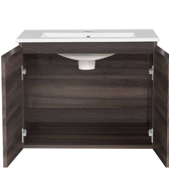 Cefito Vanity Unit 600mm with Basin Walnut - RnR Galore