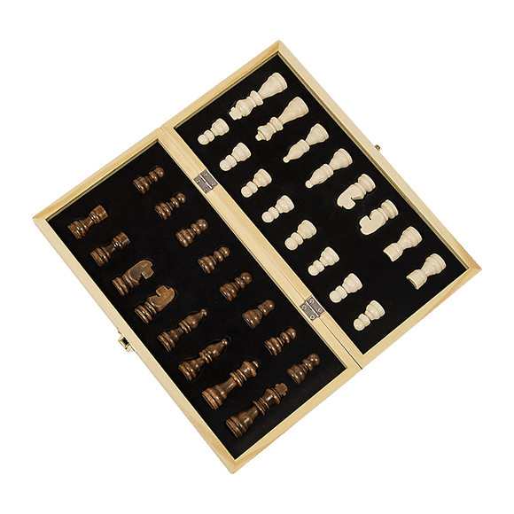 Chess Board Games Folding Large Chess Wooden Chessboard Set Wood Toy Gift - RnR Galore
