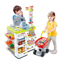 Children's Home Supermarket w/ Toy Cash Register, Trolly, Fruit & More - RnR Galore
