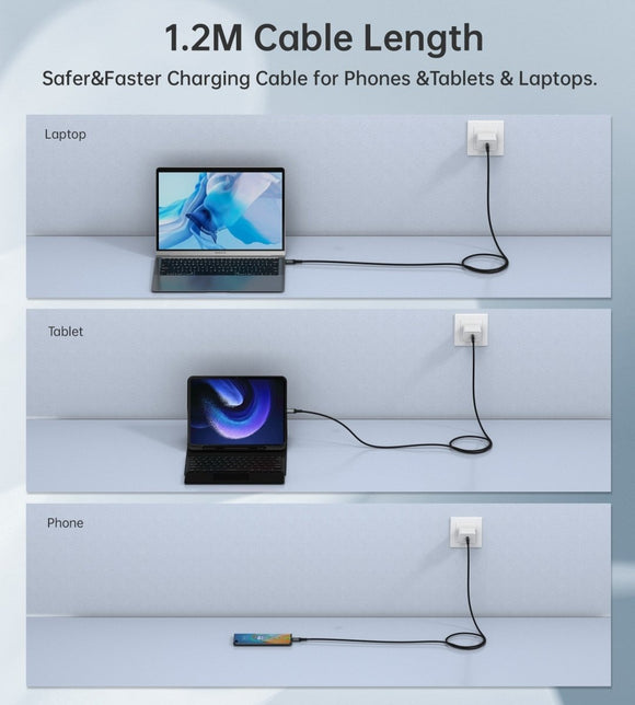 CHOETECH XCC - 1040 USB - C M to M 240W Super Fast Speed Gen3 Cable 1.2M - RnR Galore