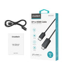 CHOETECH XDH01 4K 60Hz DisplayPort Male to HDMI Male Braided Cable 2M - RnR Galore