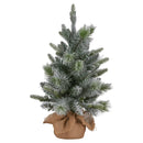 Christabelle 61cm Pre - Lit Snowy Stamford Spruce Battery - Operated Mini Christmas Tree Multi - Functional LED Timer - RnR Galore