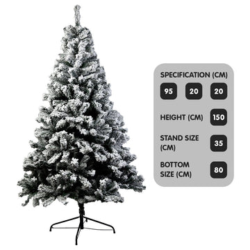 Christabelle Snow - Tipped Artificial Christmas Tree 1.5m - 550 Tips - RnR Galore