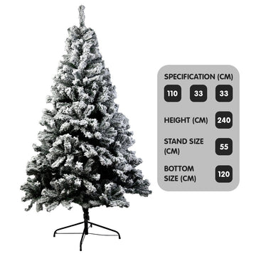 Christabelle Snow - Tipped Artificial Christmas Tree 2.4m 1500 Tips - RnR Galore