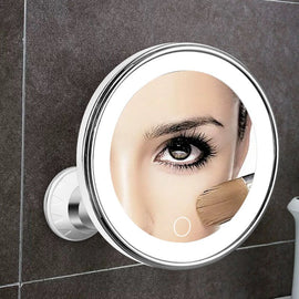 Christmas gift 10X Magnifying Suction Cup LED Makeup Mirror: Flawless Vanity Mirror with Natural Light for Precise Grooming - RnR Galore