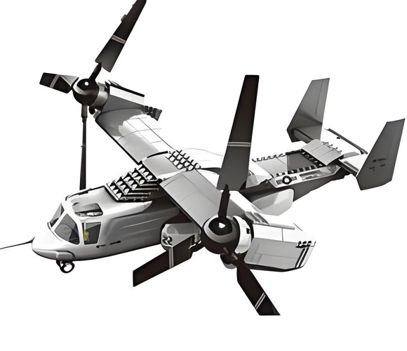 Christmas gift US Osprey Tiltrotor Aircraft Building Blocks Set, 460 Pieces Military Transport Model Kit for Kids Aged 6+ & Enthusiasts（Osprey tiltrotor aircraft） - RnR Galore