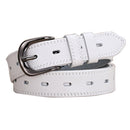 Classic Leather Belts for Women, Joyreap Genuine Leather Womens Belts Alloy Pin Buckle (White) - RnR Galore