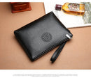 Coffee Classic Men's PU Leather Clutch Bag - Slim Business Wristlet & Travel Pouch - RnR Galore