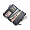 Coffee Men's Vintage PU Leather Long Wallet - High Capacity Dual Zipper Clutch with Phone & Card Slots - RnR Galore