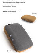 Coffee Reversible Memory Foam Travel Pillow - All - Season Comfort Neck Support for Deep Sleep & Portability - RnR Galore