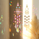 Colorful Dazzling Celestial Crystal Suncatcher - Moon Shape Rainbow Maker Window Hanging Ornament - RnR Galore