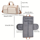Convertible Travel Garment Bag Large Duffel Suit Carrier with Shoe Compartment & Hidden Backpack Straps Waterproof Blue - RnR Galore