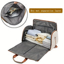 Convertible Travel Garment Bag Large Duffel Suit Carrier with Shoe Compartment & Hidden Backpack Straps Waterproof Light Pink - RnR Galore