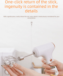 Cordless Electric Hand Mixer - Rechargeable 3 - Speed Egg Beater & Cream Whisk - Lightweight Self - Standing Design for Baking, Cake & Batter (White) - RnR Galore