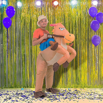 COWBOY Fancy Dress Inflatable Suit - Fan Operated Costume - RnR Galore