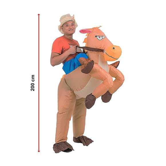 COWBOY Fancy Dress Inflatable Suit - Fan Operated Costume - RnR Galore