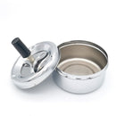 Creative Ashtray, Large Circular Metal Ashtray with Rotating Tray, Press - Type Design - RnR Galore