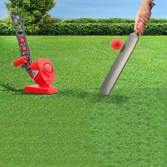 Cricket Ball Pitcher w/ Adjustable Pitching Angles & 5 Ball Capacity - RnR Galore