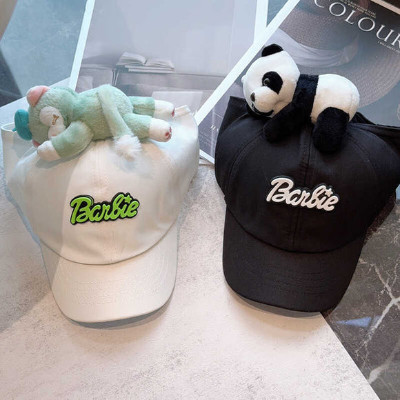 Cute Plush - Decorated Baseball Cap(Beige pink) - RnR Galore