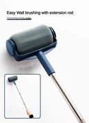 Dark Blue and Grey Pro Refillable Paint Roller Set with Extension Pole - No - Drip Easy Fill Wall Painting Tool Kit - RnR Galore