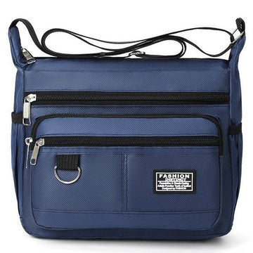 Dark Blue Men's Waterproof Oxford Cloth Crossbody Bag - Durable Anti - Theft Shoulder Backpack for Business, Travel & 10 - inch Tablet - RnR Galore