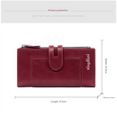 Dark brown Women's Stylish Long Wallet - Multi - Card Slot PU Leather Clutch with Phone Pocket & Coin Zipper - RnR Galore