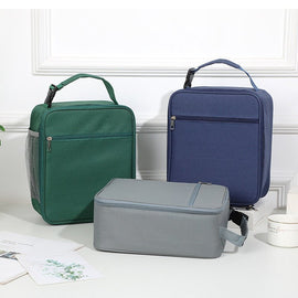 Dark grey Insulated Lunch Bag with Shoulder Strap - Portable & Large Capacity Thermal Bento Tote - RnR Galore