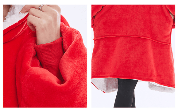 Dark Grey Oversized Wearable Blanket Hoodie - Ultra Soft & Cozy Snuggle Pullover for Adults - RnR Galore