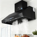 Devanti 1200mm Commercial BBQ Range Hood Dual Motor W/ Remote Control Black - RnR Galore