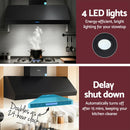 Devanti 1500mm Commercial BBQ Range Hood Dual Motor W/ Remote Control Black - RnR Galore