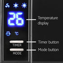 Devanti 2000W Wall Mounted Panel Heater - Black - RnR Galore