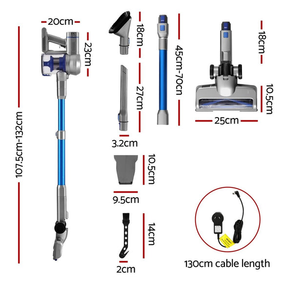 Devanti 300W Stick Vacuum Cleaner Cordless Self - Standing - RnR Galore