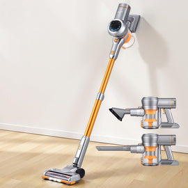 Devanti 300W Stick Vacuum Cleaner Cordless Self - Standing Golden - RnR Galore