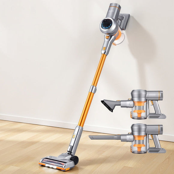 Devanti 300W Stick Vacuum Cleaner Cordless Self - Standing Golden - RnR Galore
