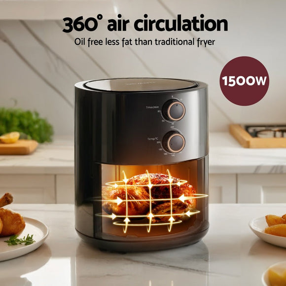 Devanti 4L Air Fryer Knob Control 1500W - RnR Galore