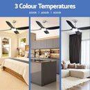 Devanti 52'' Ceiling Fan DC Motor w/Light w/Remote Black - RnR Galore