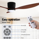 Devanti 52'' Ceiling Fan DC Motor w/Light w/Remote - Dark Wood - RnR Galore