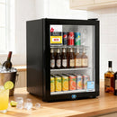 Devanti 56L Bar Fridge Glass Door Mini Fridge Countertop Cooler Black - RnR Galore