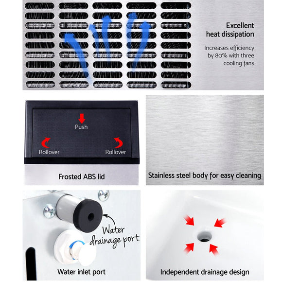 Devanti 60kg Commercial Ice Maker Machine - RnR Galore