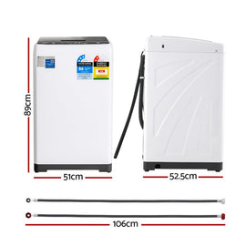 Devanti 6kg Top Load Washing Machine White - RnR Galore