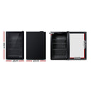 Devanti 70L Bar Fridge Glass Door w/Light Black - RnR Galore