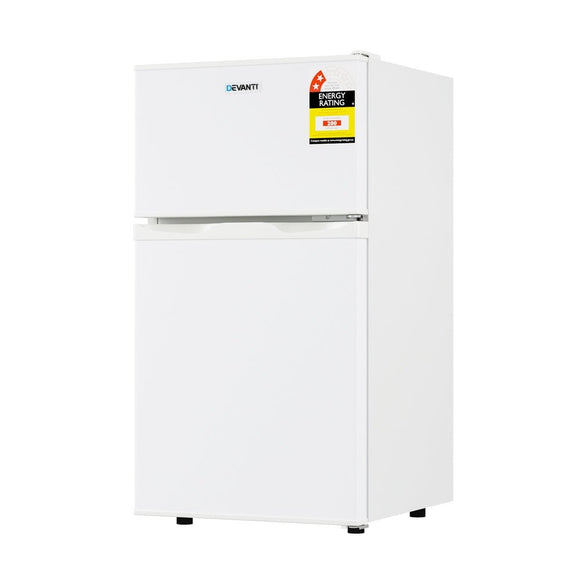 Devanti 80L Bar Fridge Mini Freezer Refrigerator White - RnR Galore