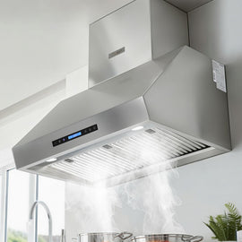 Devanti 900mm Range Hood 3 - Speed Fan LED Display Remote Control - RnR Galore